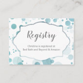 Registrierungseingabekarte, Blue Dots Boy Baby Dus Begleitkarte (Vorderseite)