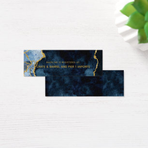 Registrierungseingabekarte für Navy Blue Gold Brau