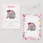 Registrierungskarte | Babydusche | Begleitkarte (Vorne/Hinten)