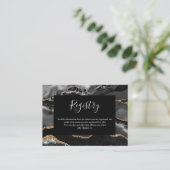 Registrierungskarte Formelles Classic Black Agate Begleitkarte (Stehend Vorderseite)