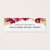 Registrierungskarte für Burgund-Brautparty (Vorderseite)