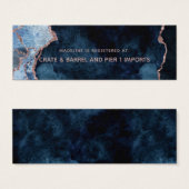 Registrierungskarte für das Blue Agate Brautparty (Vorne & Hinten)