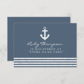 Registrierungskarte für die Babydusche Begleitkarte (Vorne/Hinten)