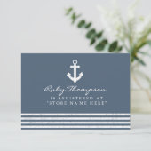 Registrierungskarte für die Babydusche Begleitkarte (Stehend Vorderseite)