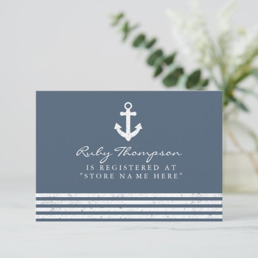 Registrierungskarte für die Babydusche Begleitkarte (Stehend Vorderseite)