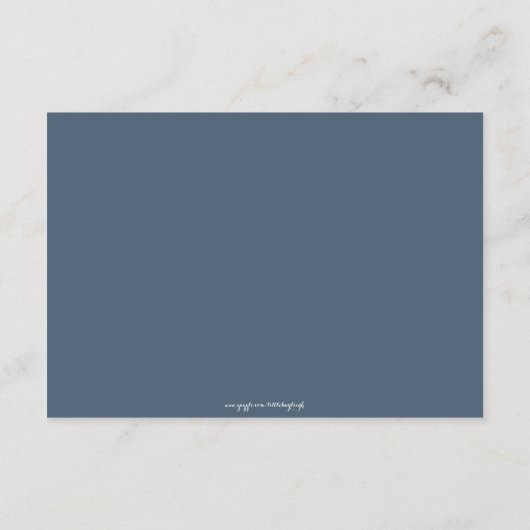 Registrierungskarte für die Babydusche Begleitkarte (Rückseite)