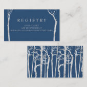 Registrierungskarte für die Hochzeit von Silver Bi Begleitkarte (Vorne/Hinten)