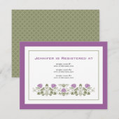 Registrierungskarte für Flora-Bienen Begleitkarte (Vorne/Hinten)