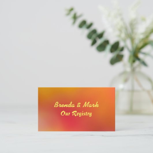 Registrierungskarte für Herbstfarben Orange & Red Begleitkarte (Stehend Vorderseite)