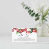 Registrierungskarte für Rote Kirschen Visitenkarte (Stehend Vorderseite)