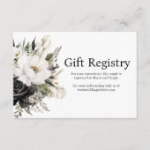 Registrierungskarte für Schwarz-Weiß-Hochzeiten Begleitkarte (Vorderseite)