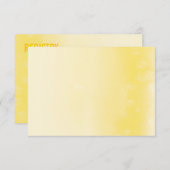 REGISTRIERUNGSKARTE :: ombre watercolor gelb Begleitkarte (Vorne/Hinten)