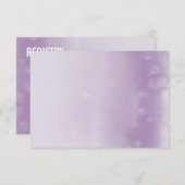 REGISTRIERUNGSKARTE :: ombre watercolor lila Begleitkarte (Vorne/Hinten)