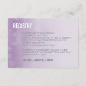 REGISTRIERUNGSKARTE :: ombre watercolor lila Begleitkarte (Rückseite)