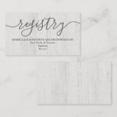 Registrierungskarte | Rustikale Romantik Begleitkarte (Vorne/Hinten)