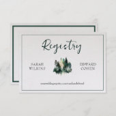 Registrierungskarte, rustikaler Wasserfarbenwald Begleitkarte (Vorne/Hinten)