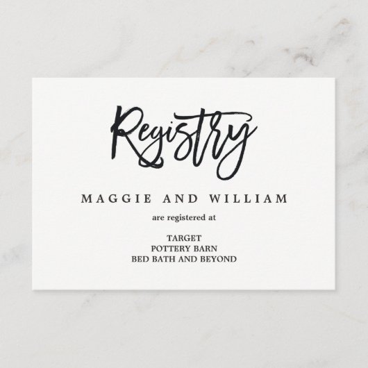 Registrierungskarten - Bürstenhalter Begleitkarte (Vorderseite)