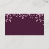 Registrierungskarten für Burgundy Forest-Blatt-Bra Begleitkarte (Rückseite)