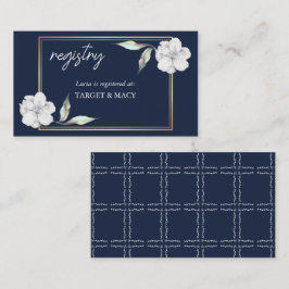 Registrierungskarten für das Blue-Gold-Frame-Braut Begleitkarte