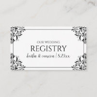 Registrierungskarten für Hochzeiten - Nadine - Sch