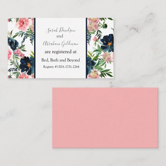 Registrierungskarten Hochzeitskarte Visitenkarte (Vorne/Hinten)