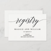 Registrierungskarten - Modernes Skript Begleitkarte (Vorne/Hinten)