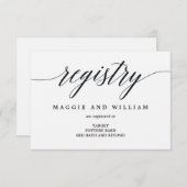 Registrierungskarten - Modernes Skript Begleitkarte (Vorne/Hinten)