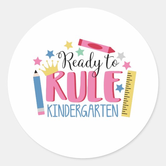 Reglement Kindergarten Runder Aufkleber (Vorderseite)