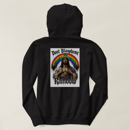 Regne nicht meinen Regenbogen Hoodie (Design Rückseite)