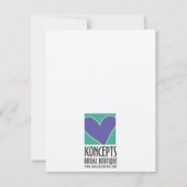 Regnen der Herz-Brautparty-Einladungen Einladung (Rückseite)