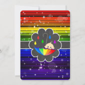 Regnen der Regenbogen-Babyparty-Einladung Einladung (Rückseite)