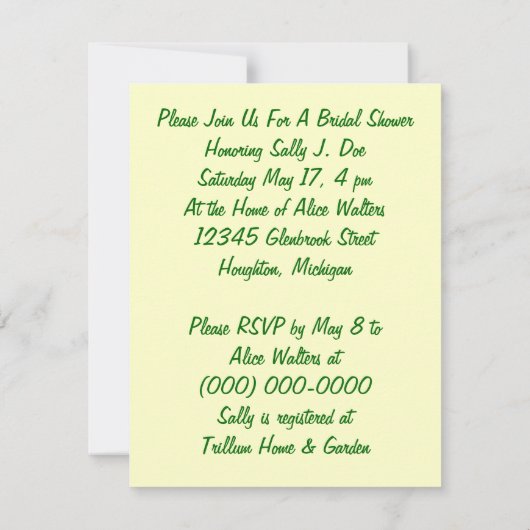 Regnen der Retro Einladung (Rückseite)