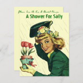 Regnen der Retro Einladung (Vorne/Hinten)