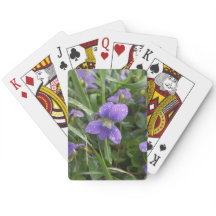 Regnerische Veilchen-Spielkarten