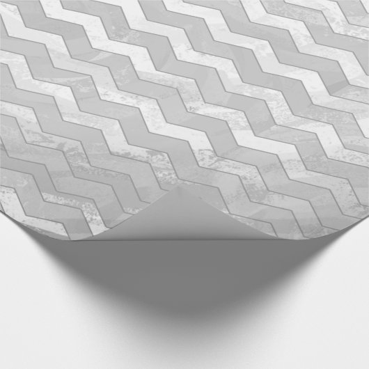 Regnerischer Himmel-graues Zickzack Muster Geschenkpapier (Ecke)