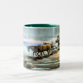 REGNERISCHER STAGECOACH durch SHARON SHARPE Zweifarbige Tasse (Mittel)