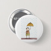 Regnerischer Tag Button (Vorne & Hinten)