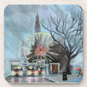 Regnerischer Tag in Edinburgh Untersetzer