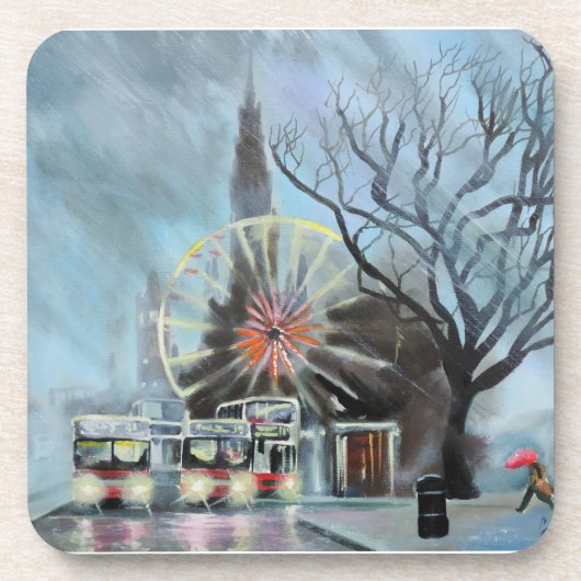 Regnerischer Tag in Edinburgh Untersetzer (Vorderseite)