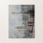 Regnerischer Tag in London-Paaren mit einem Puzzle (Vertikal)