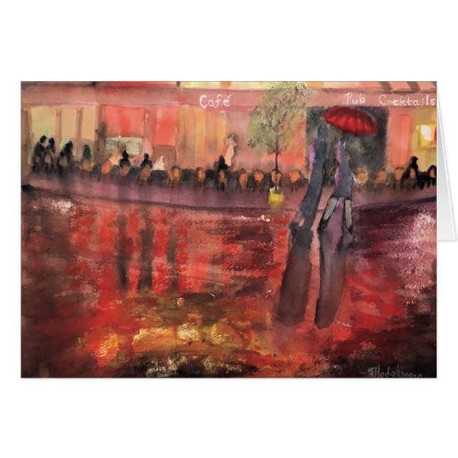 REGNERISCHER TAG IN PARIS-KARTE (Vorderseite (Horizontal))