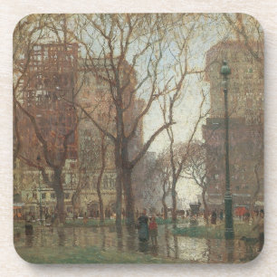Regnerischer Tag, Madison Square, New York, Paul C Getränkeuntersetzer