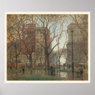 Regnerischer Tag, Madison Square, New York, Paul C Poster