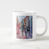Regnerischer TagCarnaby Straße Jumbo-Tasse (Rechts)