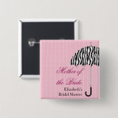 Regnerischer TagesBrautparty-Knopf Button (Vorne & Hinten)