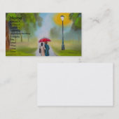 REGNERISCHER TAGESpaar-REGENSCHIRM-MALEREI Visitenkarte (Vorne/Hinten)