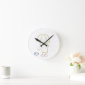 Regnerischer Tagespfütze Runde Wanduhr (Zuhause)