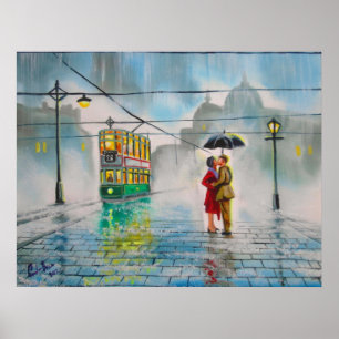 regnerischer Tagesromantische Poster