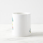 Regnerischer Tagesrote Galoschen mit Ente u. Kaffeetasse (Mittel)