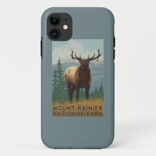 Regnerischerer Nationalpark, WashingtonElk Szene Case-Mate iPhone Hülle